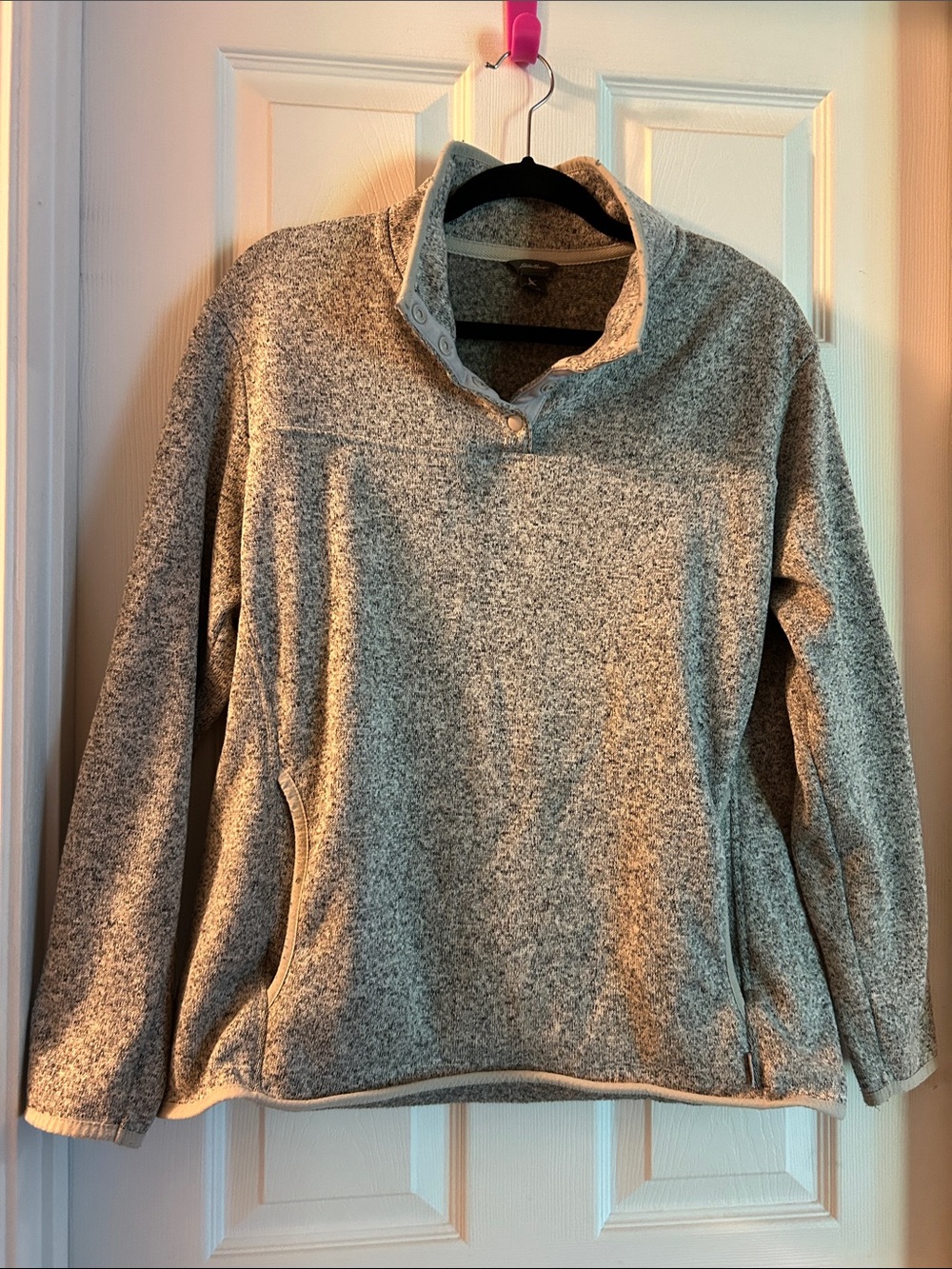 Eddie Bauer Gray Button Pullover